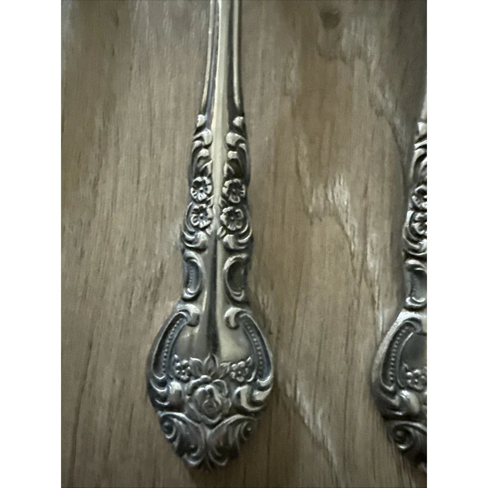 National SONORA Stainless NS Japan Floral Glossy Silverware Flatware Lot of 4‎